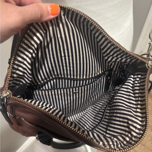 Kate Spade Chocolate Brown Satchel with Black Handles - Picture 6 of 9